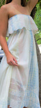 Load image into Gallery viewer, Cotton strapless fairy dress with lace a pastel tie-dye
