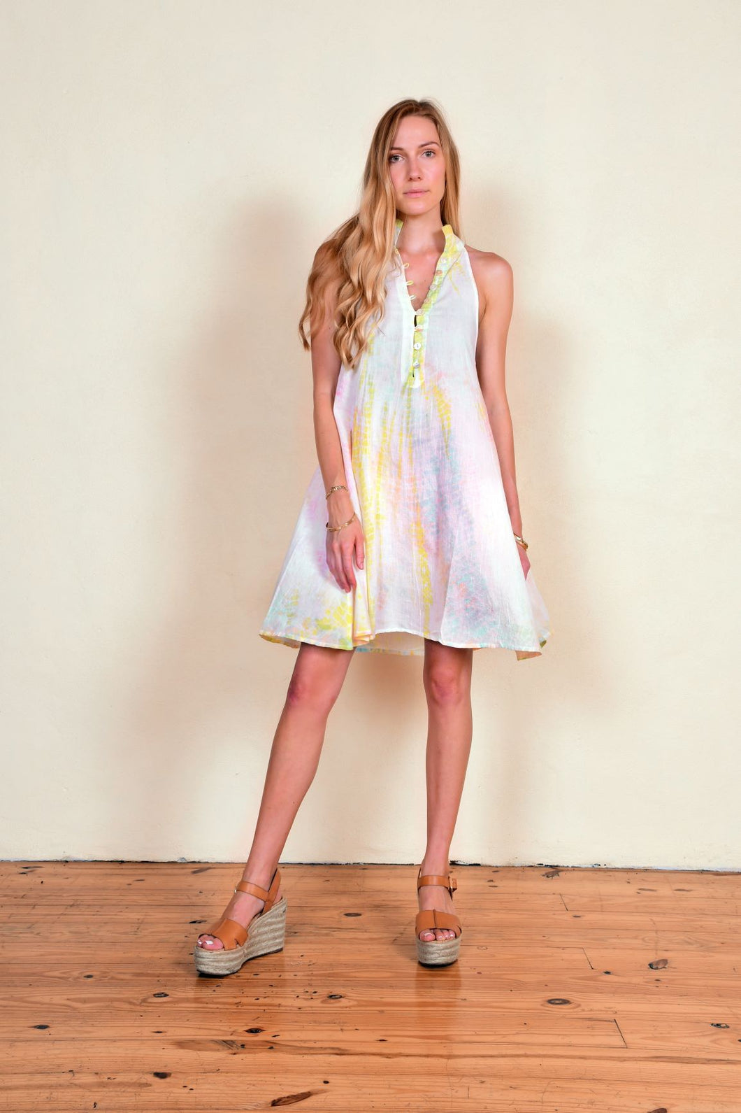 Cotton drip dye endless summer dress